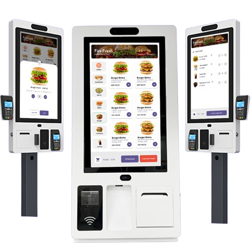 Totem de autoatendimento com TEF para restaurante