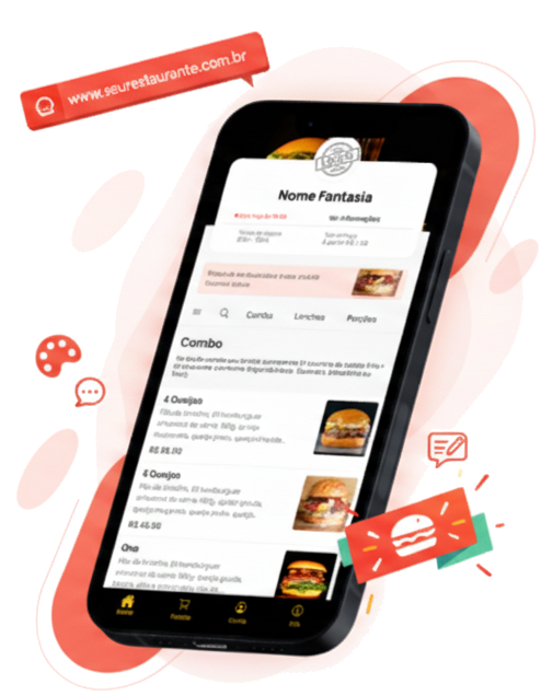 Cardápio digital com layout personalizado para sushi e temakeria